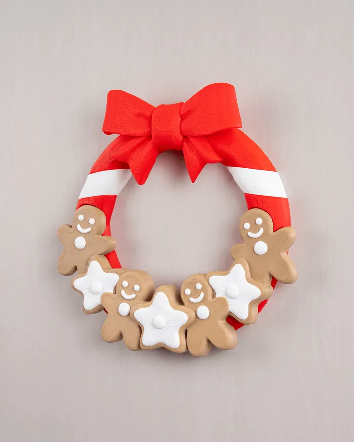 Gingerbread Cookie Wreath – 3D Crochet Style