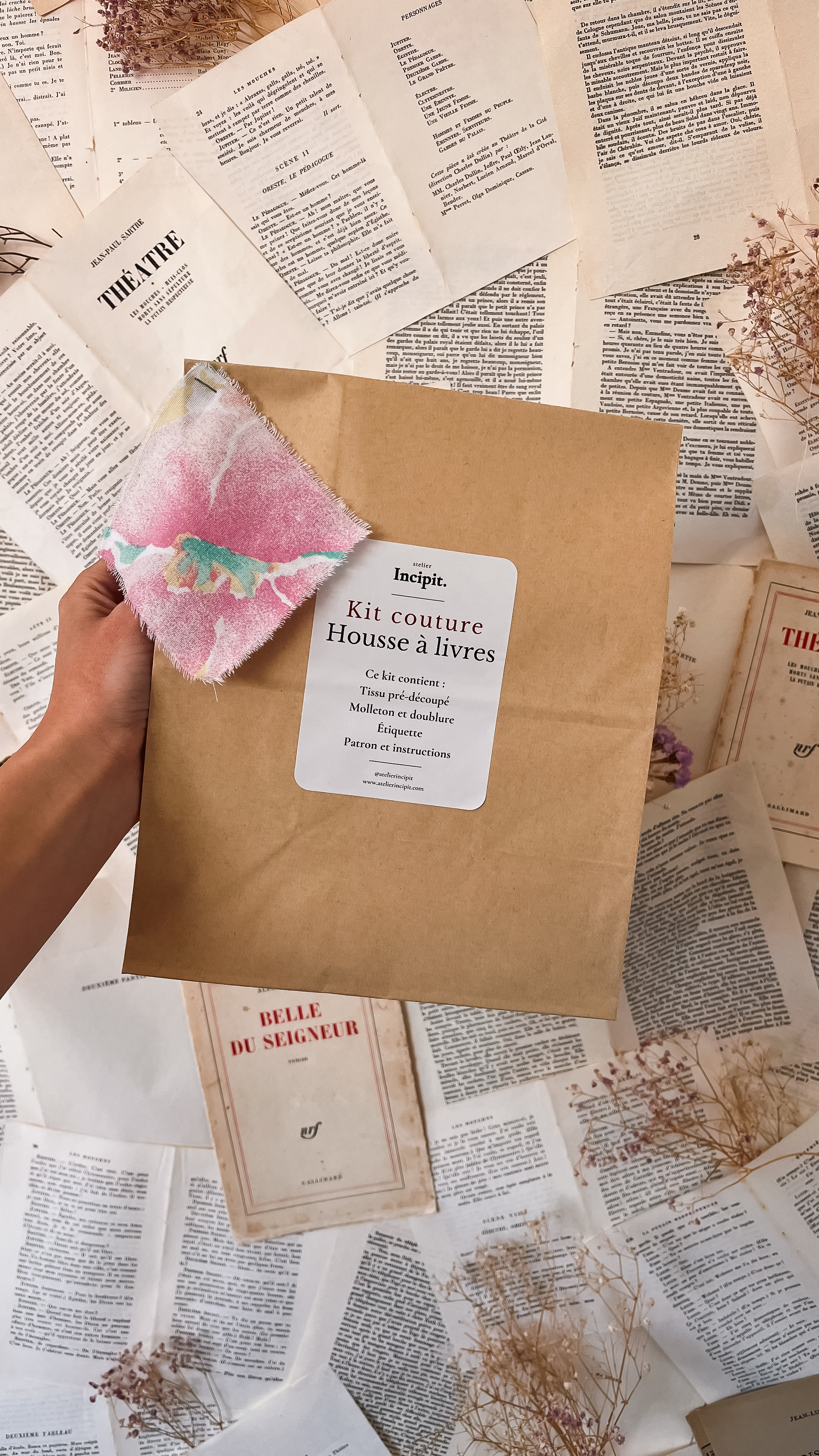 Kit couture - housse à livres Emilia