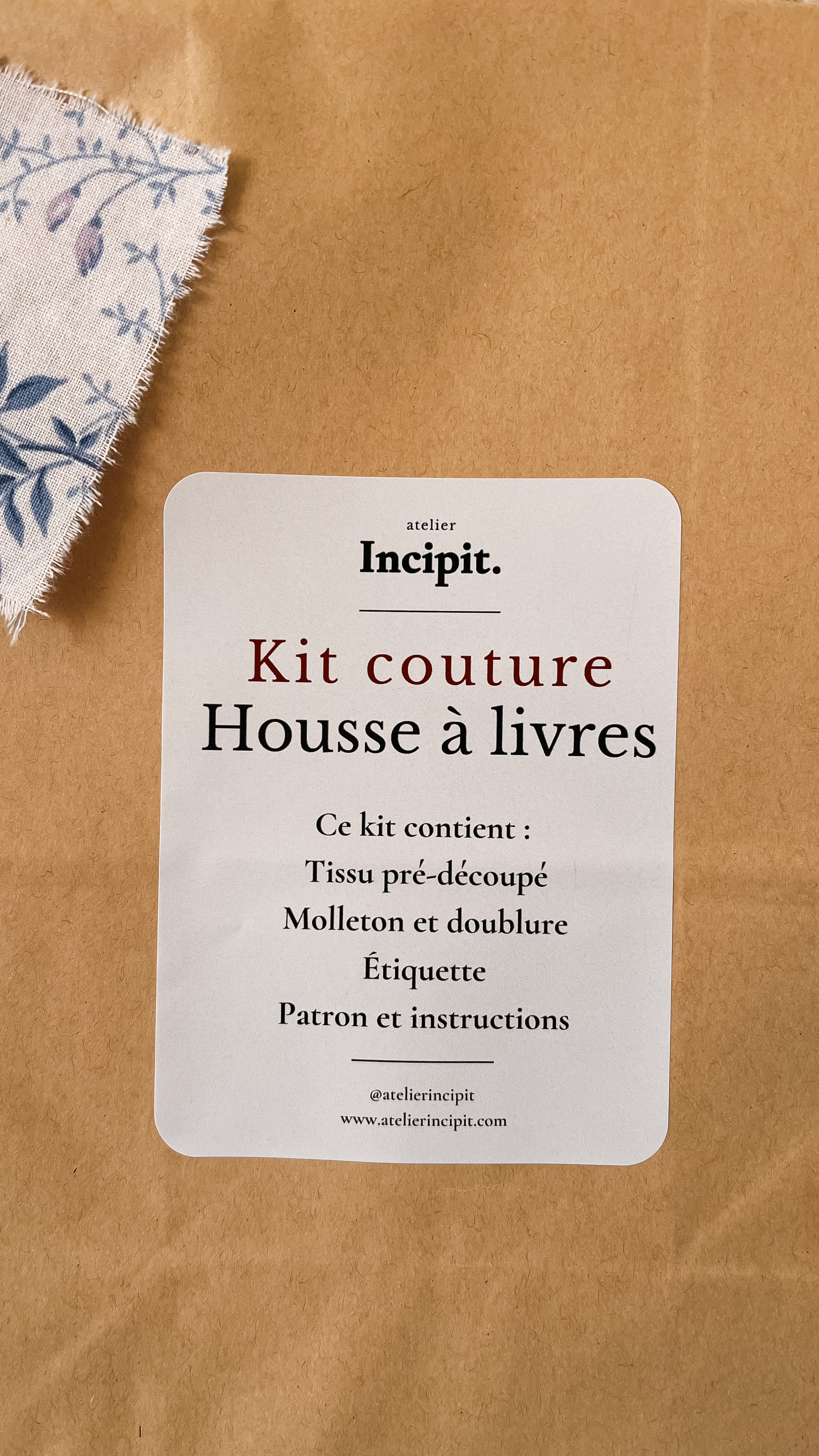 Kit couture - housse à livres Titania