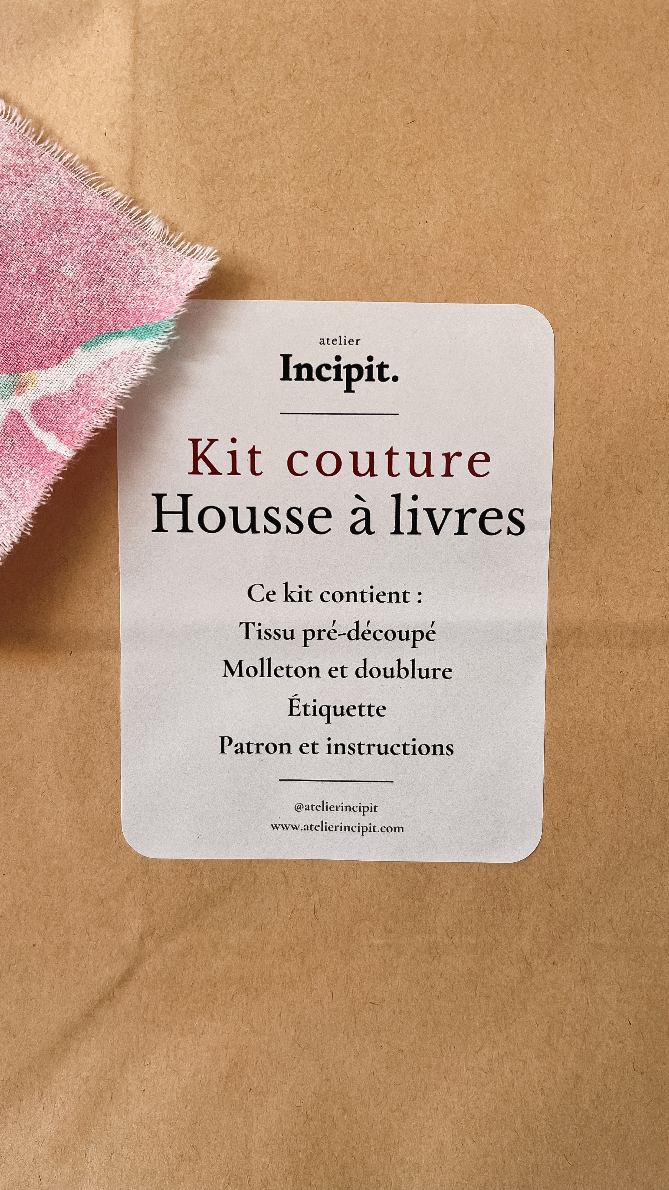 Kit couture - housse à livres Emilia