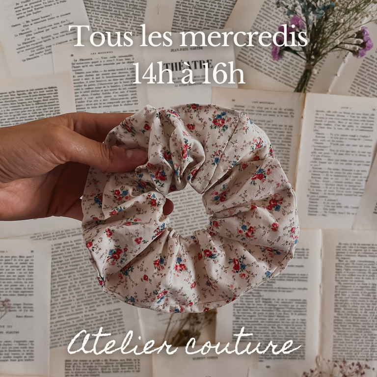 Atelier couture duo de chouchous – tous les mercredis de 14h à 16h