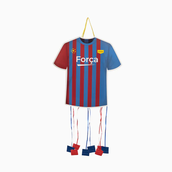 PIÑATA CAMISETA AZUL Y ROJA FUTBOL