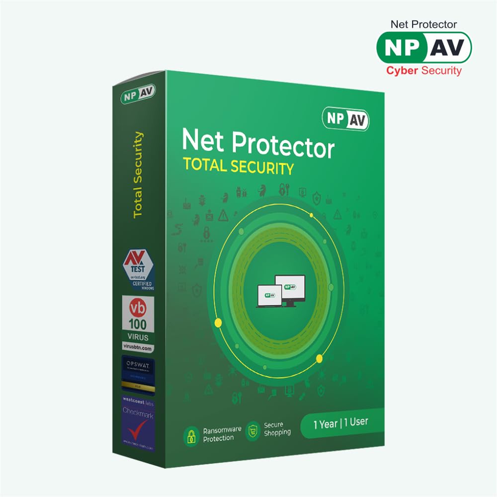 Net Protector Antivirus for PC Total Security 2025, 1 PC, 1 Year (Email Delivery in 1 Hour - No CD)
