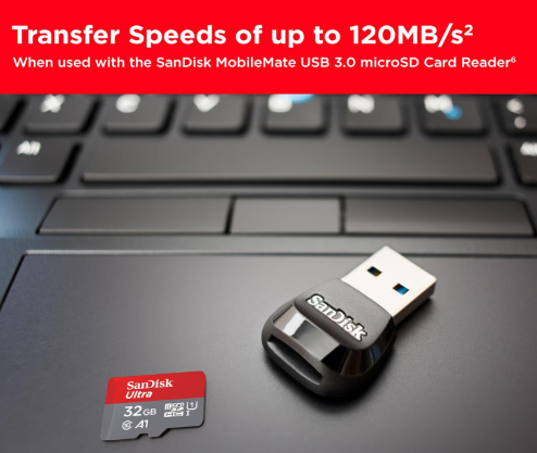 SanDisk Ultra 32GB microSDHC Memory Card