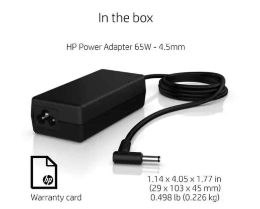 LHP 65W AC Laptops Charger Adapter 4.5mm for HP Pavilion Black 