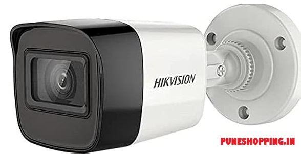 HIKVISION 2MP Outdoor Wired HD1080p with inbuilt Mic for Audio Recording DS-2CE16D0T-ITPFS + USEWELL BNC/DC, White