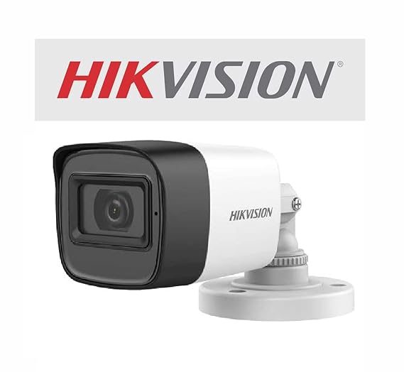 HIKVISION 2MP Outdoor Wired HD1080p with inbuilt Mic for Audio Recording DS-2CE16D0T-ITPFS + USEWELL BNC/DC, White