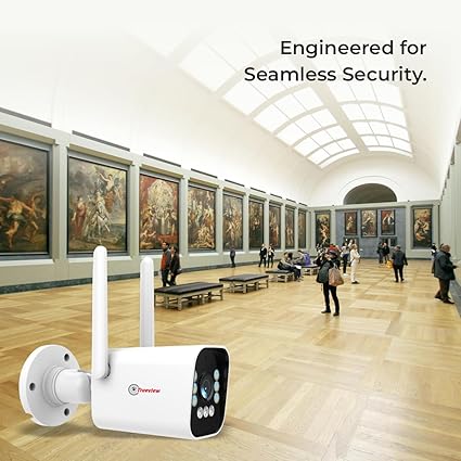 Trueview Smart All Time Color WiFi IP Bullet Camera 3.0 MP CCTV Camera (T18077)