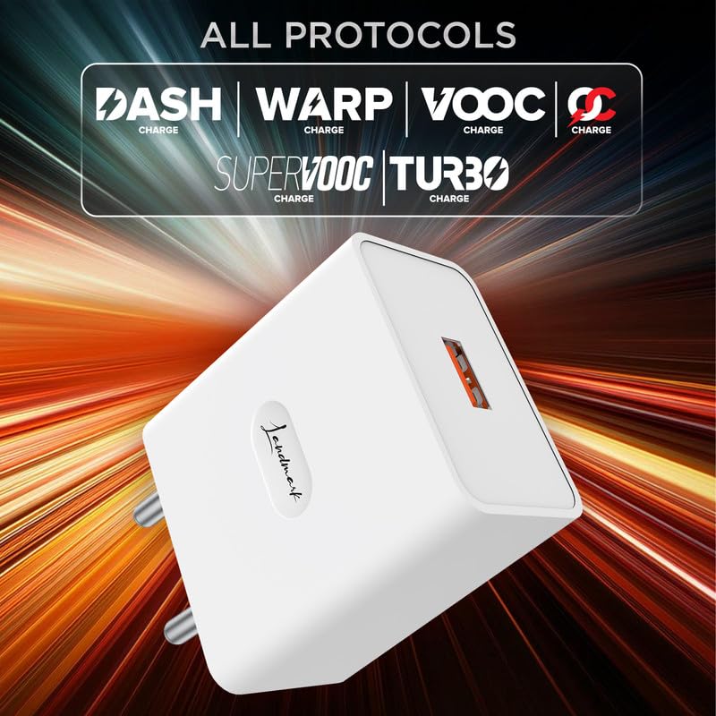 LANDMARK Sprint TC 597 Single Port 65W Wall Charger, USB Wall Charger Adapter, Quick Charge 3.0 Fast Charging, Supports All Protocols Like Dash, WARP, VOOC,...