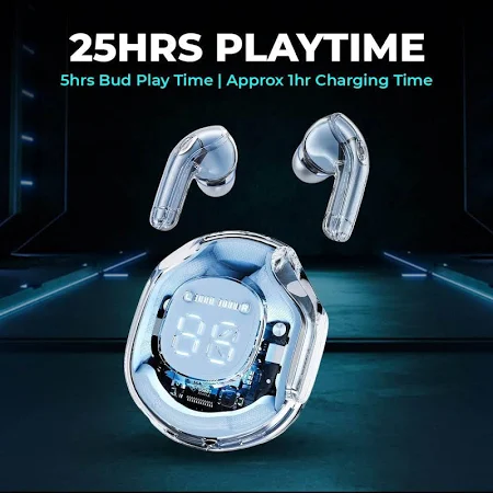 UltraPod Pro Bluetooth Earbud | 25 Hr | Powerful Bass | IPX Water Resistant Black