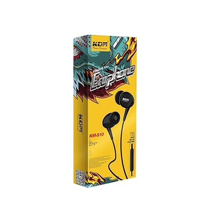 KDM ORIGINAL Wired Stereo Earphones for All Android Smartphone (Black)