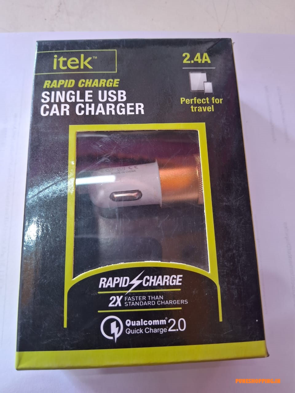 ITEK SINGLE  USB Car Charger - WHITE