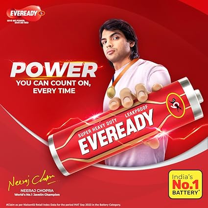 Eveready AA Batteries/Eveready Carbon Zinc AA Batteries | Pack of 10 | 1.5 Volt | Highly Durable & Leak Proof | AA Battery for Household and Office Devices