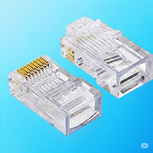 Ethernet RJ45 Connectors/D-Link(INDIA) RJ45 Connector Module Plugs - Pack of 100 Nos