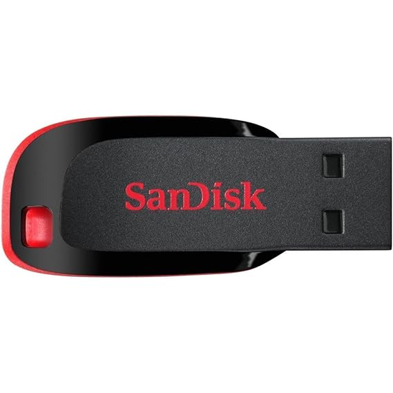 SanDisk USB Flash Drive /SanDisk Cruzer Blade 128GB, USB 2.0, Flash Drive, Pendrive, Red, 5Y Warranty (SDCZ50-128G-I35)
