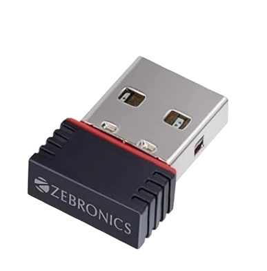Zebronics USB Adapter /ZEBRONICS ZEB-USB150WF1 WiFi USB Mini Adapter Supports 150 Mbps Wireless Data, Comes with Advanced S