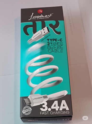 Landmark TYPE C Fast Charging and Syncing Cable Compatible with SAMSUNG  ALL MOBILE -WHITE  