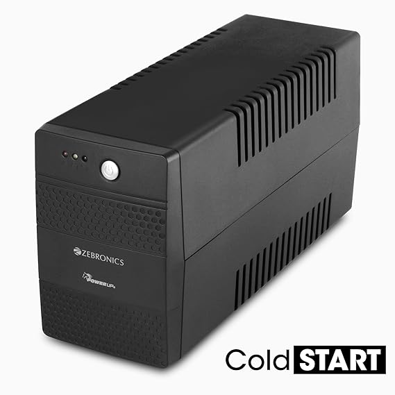 ZEBRONICS U735 600VA/360W Microcontroller Based UPS for Office Computers | Home PC with Auto Restart, Generator Compatible, Boost & Buck AVR, Built-in Protection, (Not for
