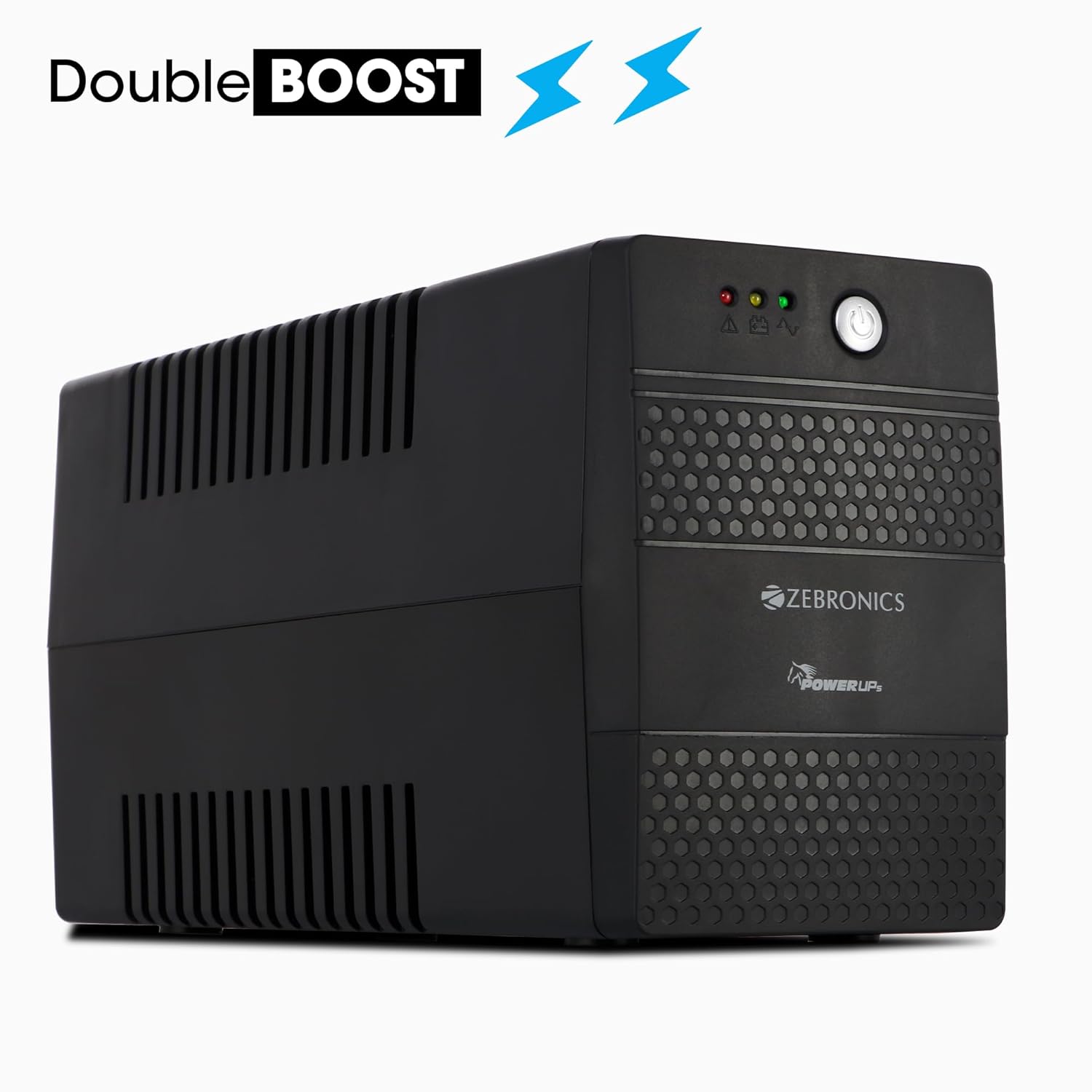 ZEBRONICS U735 600VA/360W Microcontroller Based UPS for Office Computers | Home PC with Auto Restart, Generator Compatible, Boost & Buck AVR, Built-in Protection, (Not for