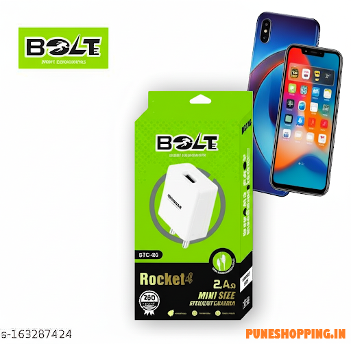 BOLTE BTC-06 2.4 A USB Charger (White,1 Year)