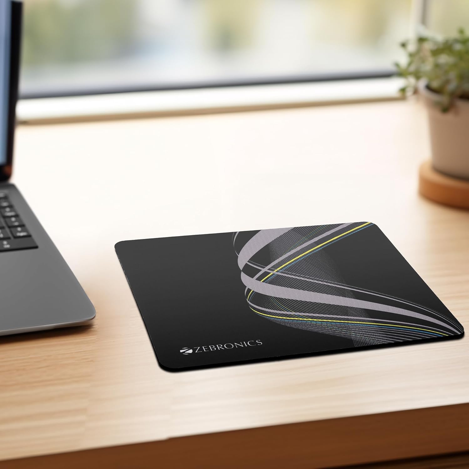 ZEBRONICS MSP-X1 Mouse Pad, for Speed and Precision Operation, Smooth Cloth Surface, Roll and Go, Optimised for All Mouse Sensors, Anti Slip Rubber Base,...