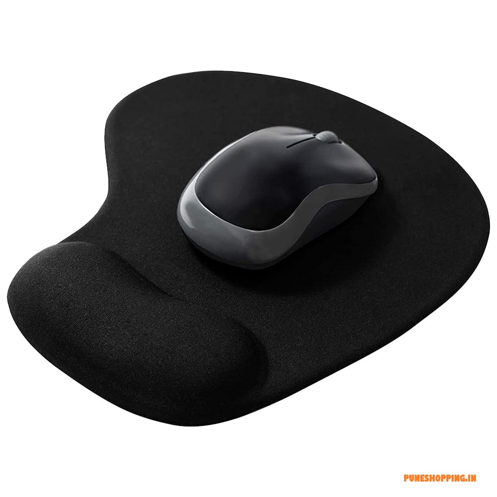 BLUE SQUARE Gel Mouse Pad Comfort with Wrist Rest, Gaming Mouse Pad, Nonslip for Laptop, Computer, Home & Office (Black) 