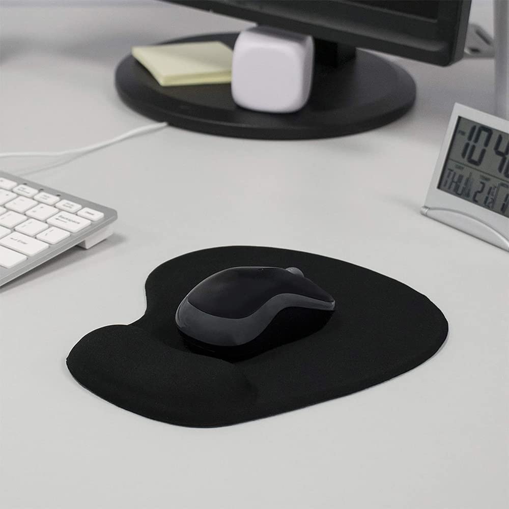 BLUE SQUARE Gel Mouse Pad Comfort with Wrist Rest, Gaming Mouse Pad, Nonslip for Laptop, Computer, Home & Office (Black) 