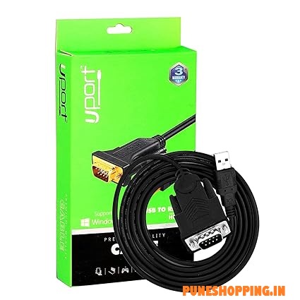 UPORT 1.5m USB to RS232 Adapter Cable, 9 Pin USB 2.0 Male to RS232 Male DB9 Serial Converter Cable for Modem, Scanner, Digital Cameras