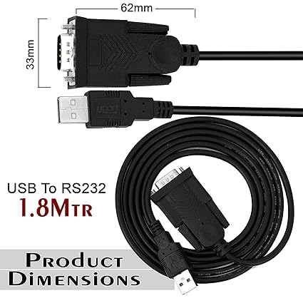 UPORT 1.5m USB to RS232 Adapter Cable, 9 Pin USB 2.0 Male to RS232 Male DB9 Serial Converter Cable for Modem, Scanner, Digital Cameras