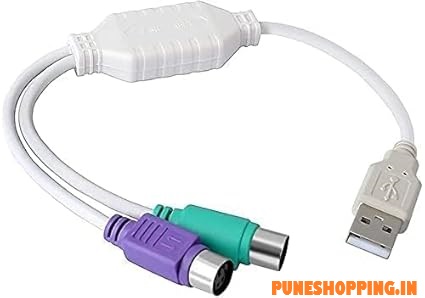 KraijjaRetail USB to PS2 Converter Cable for Keyboard Mouse