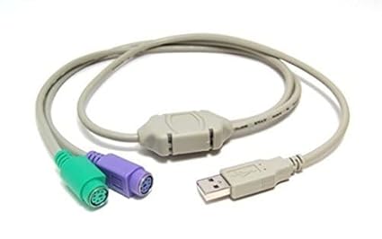 KraijjaRetail USB to PS2 Converter Cable for Keyboard Mouse
