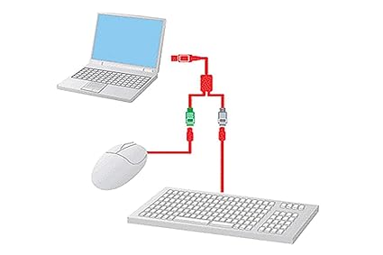 KraijjaRetail USB to PS2 Converter Cable for Keyboard Mouse