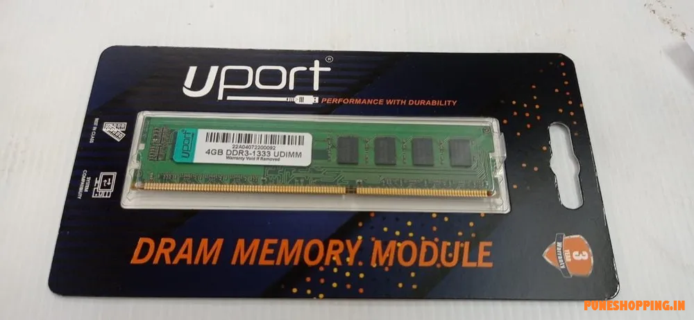 UPort 4GB DDR3-1333 UDIMM RAM, 1333 Mhz