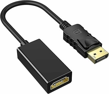 DisplayPort to HDMI Adapter /Displayport to HDMI Adapter, DP Male to HDMI Female Adapter 1080P Full HD Gold Plated for Laptop, Desktop, HDTV, Monitor, Projector, Display