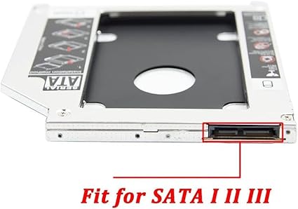 Second HDD Caddy /Caddy for SSD & HDD for Optical Bay 2nd Hard Drive Caddy, Caddy 9.5mm for Laptop