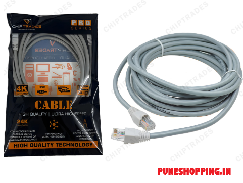 Ethernet Cable CHIP TRADES 1.5M CABLES  4K CAT 6 CABLE (1080P)