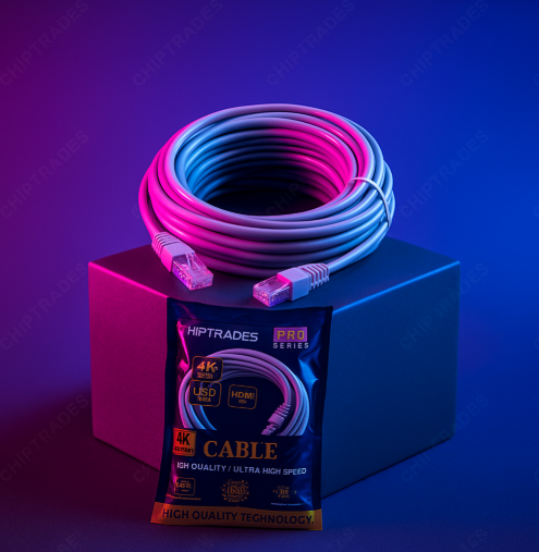 Ethernet Cable CHIP TRADES 1.5M CABLES  4K CAT 6 CABLE (1080P)