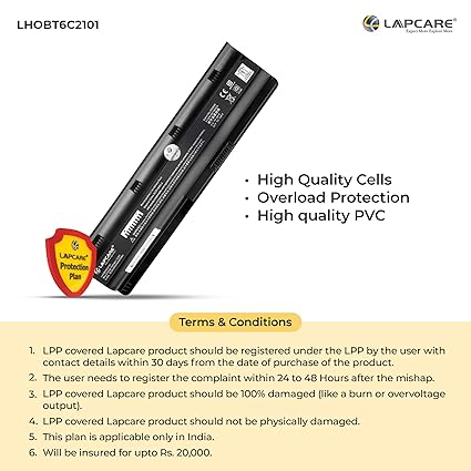 Lapcare 4000mAh 10.8V Laptop Battery for HP