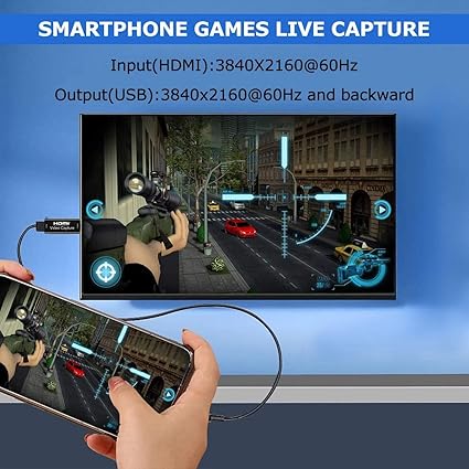 Sounce 4K HDMI Video Capture Card, Game Capture Card, Cam Link Card, Video Capture Device HDMI to USB 2.0 for Gaming, Streaming, Compatible with Nintendo Switch, PS3/4, Xbox One