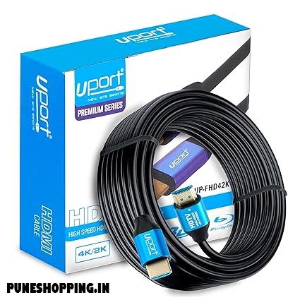 Uport HDMI Cable /UPORT 15 Meter HDMI 1.4 Cable with Ethernet, 4K/2K Ultra HD 1080P Resolution, 10.2 Gbps High Speed Transmission, Compatible with TV, Laptop, Monitor, Projector, Gaming Console, Blu-ray player & More