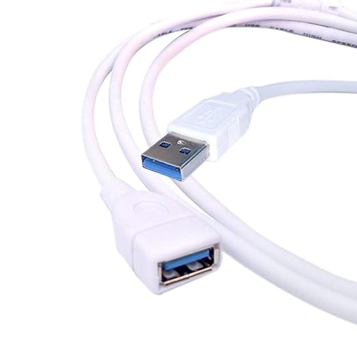 USB Extension Cable MAXICOM TV-out Cable 3 MTR Male to Female USB 3.0 Extension Cable for Printer, PC, External Hard Drive (very Useful for Computer, Laptop, Desktop, LCD, LED) (White)  (White, For Computer)(10 M)