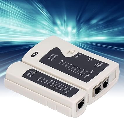 Cable Tester Network Cable Tester, NS‑468 DC 9V LAN Cable Test POE Network Cable Tool LAN Network Continuity Tester for RJ45 RJ11 RJ12 Data Cable Twisted Pair Connections, CAT5/CAT6/CAT7