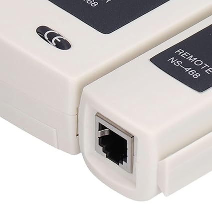 Cable Tester Network Cable Tester, NS‑468 DC 9V LAN Cable Test POE Network Cable Tool LAN Network Continuity Tester for RJ45 RJ11 RJ12 Data Cable Twisted Pair Connections, CAT5/CAT6/CAT7
