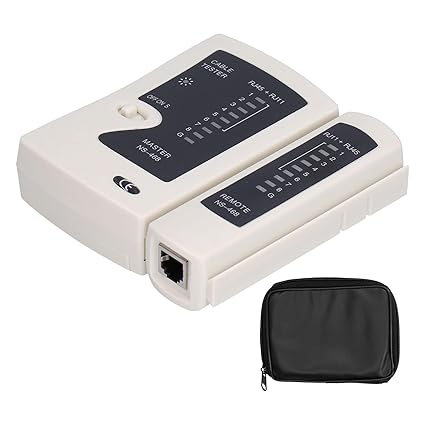 Cable Tester Network Cable Tester, NS‑468 DC 9V LAN Cable Test POE Network Cable Tool LAN Network Continuity Tester for RJ45 RJ11 RJ12 Data Cable Twisted Pair Connections, CAT5/CAT6/CAT7
