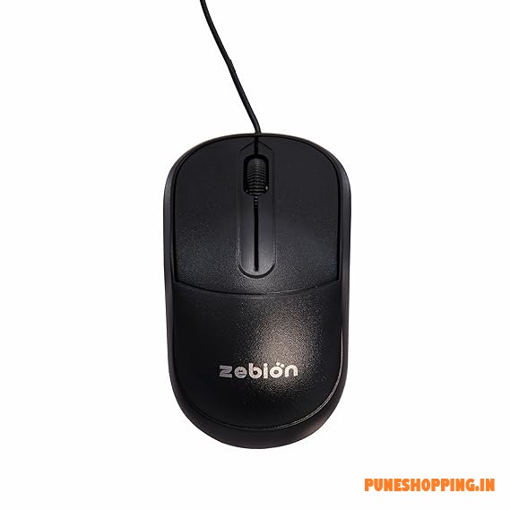 Zebion Dazzle USB Mouse with Latest Optical Technology, 800 DPI Resolution, Ergonomic Design, Smooth Low-Friction Movements and Comfy Palm Fit