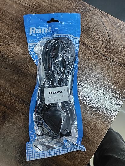  Ranz Power Cable for PC/Desktop/Printer - 1.5 Meter