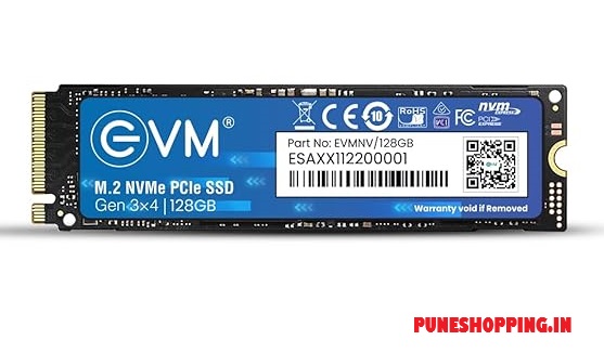 EVM M.2 NVMe Internal SSD (2280) - 1800MB/s Read - PCIe Interface Gen 3x4-4X Faster Than SATA SSD- 5 Year Warranty, (EVMNV/128GB)