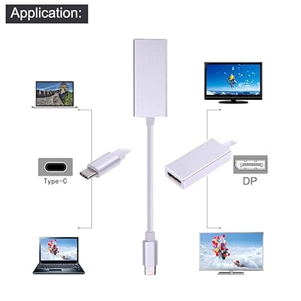 ELECTRO WOLF USB 3.1 Type-C to DisplayPort 4K HD 1080p HDTV Adapter Converter Cable Type C Male to DP Female Adapter