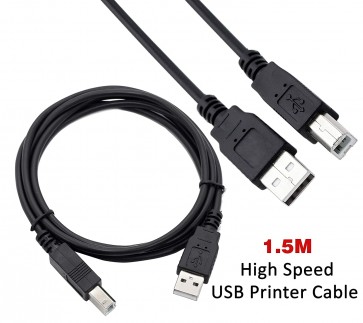  USB Printer Cable USB 2.0 Type A Male to Type B Male Cable Cord 1.5 M
