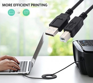  USB Printer Cable USB 2.0 Type A Male to Type B Male Cable Cord 1.5 M